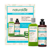Naturaloe Cabello Hidratación Brillo Shampoo + Crema Peinar