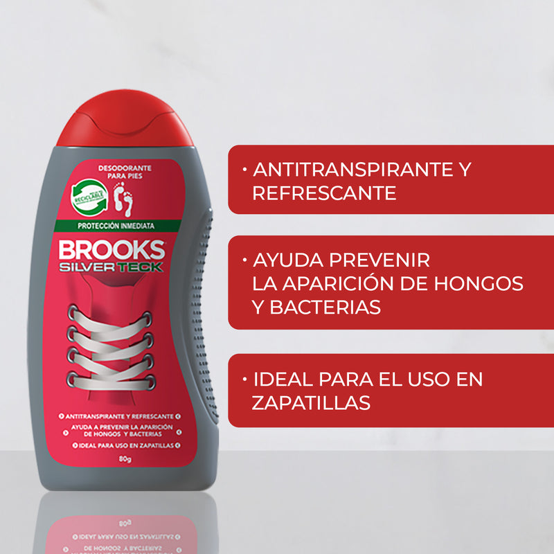 Talco Brooks Silver Teck 80 grs.