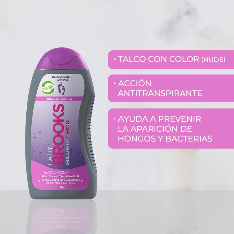 Talco Lady Brooks Silver Teck 80 grs
