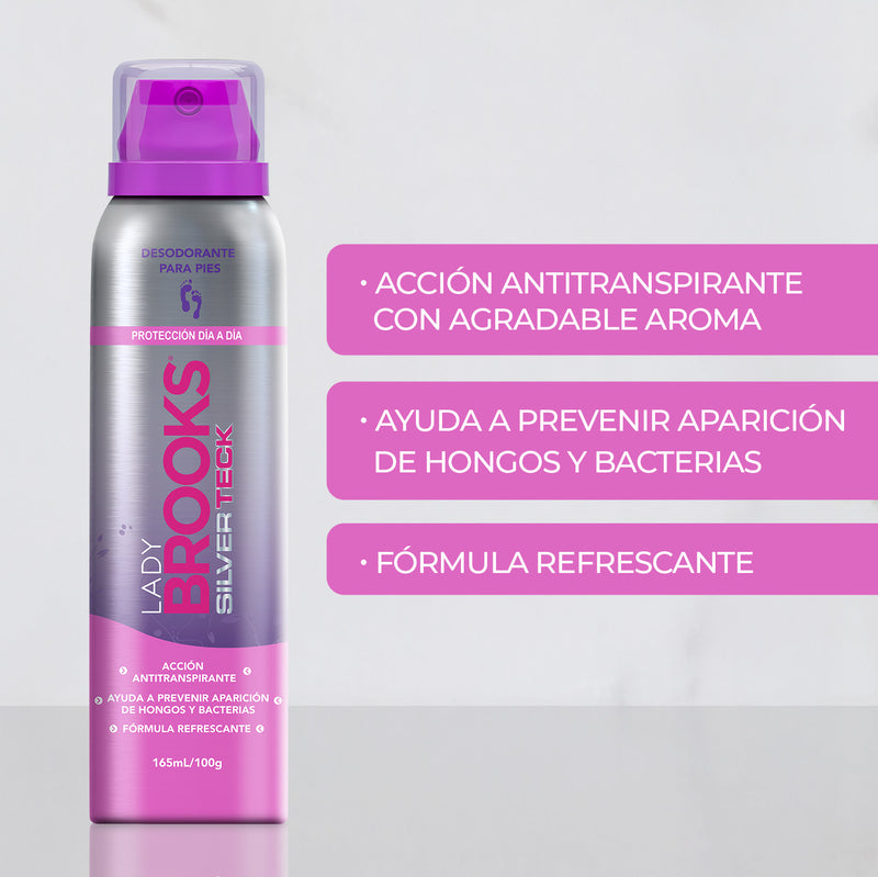 Lady Brooks talco Spray Silver 100g