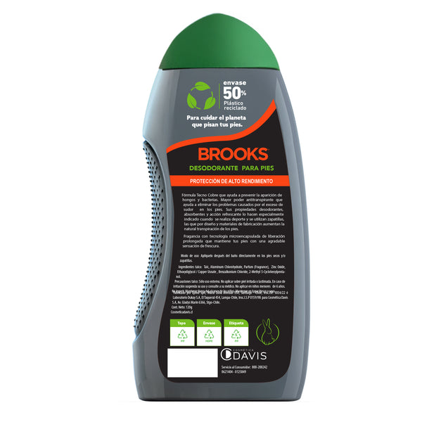 Talco en Spray Brooks Carbon Active 100 grs
