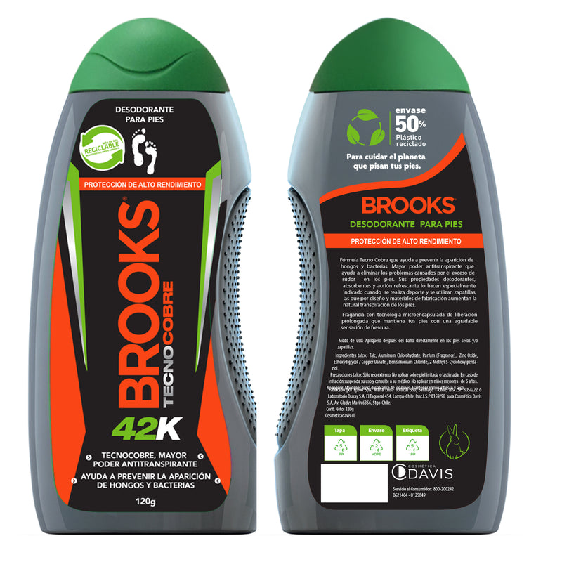 Talco en Spray Brooks Carbon Active 100 grs