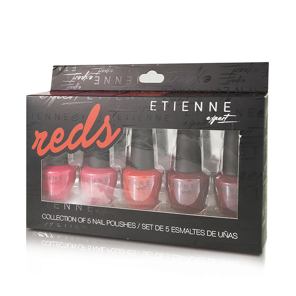 Etienne Set de 5 esmaltes de uñas Reds