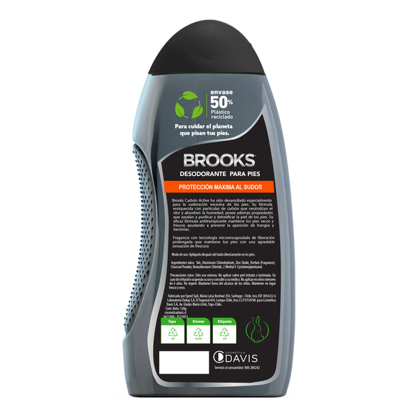 Talco Para Pies Brooks Carbon Active 120 grs