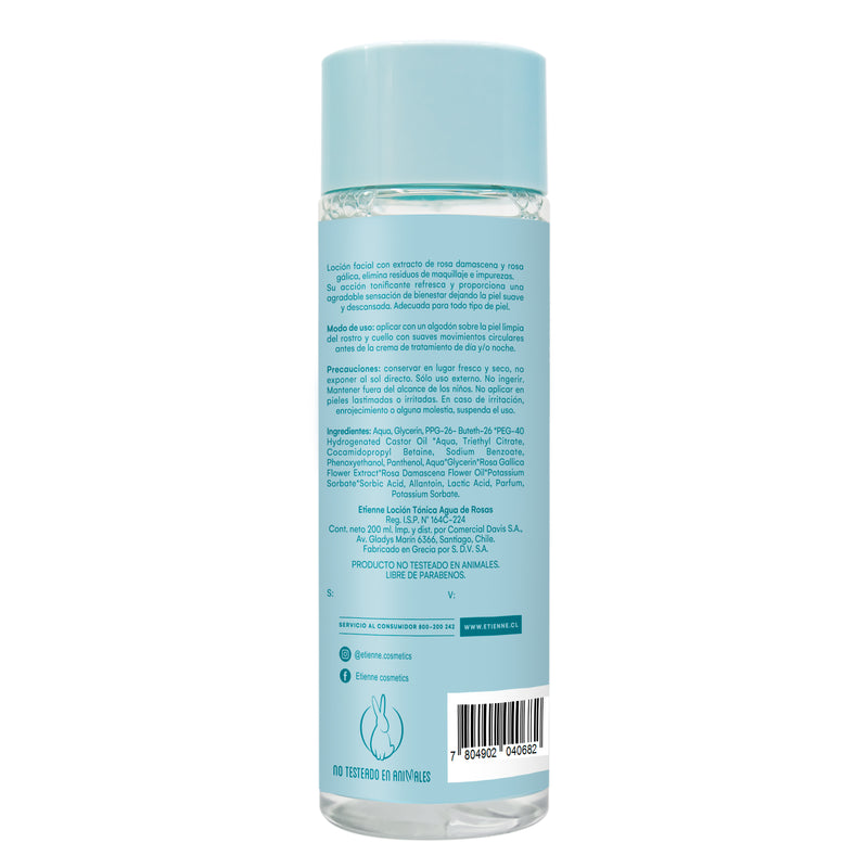 Etienne Expert Tónico Facial Revitalizante Agua de Rosas 200ml