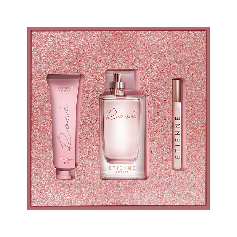 Etienne Essence Rosé 100ml EDP+ Rosé 10ml EDP+ Hand Cream 50ml