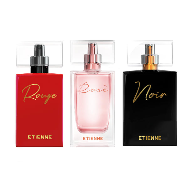 Etienne Essence Deluxe Collection Rosé 30ml EDP + Noir 30ml EDP + Rouge 30ml EDP