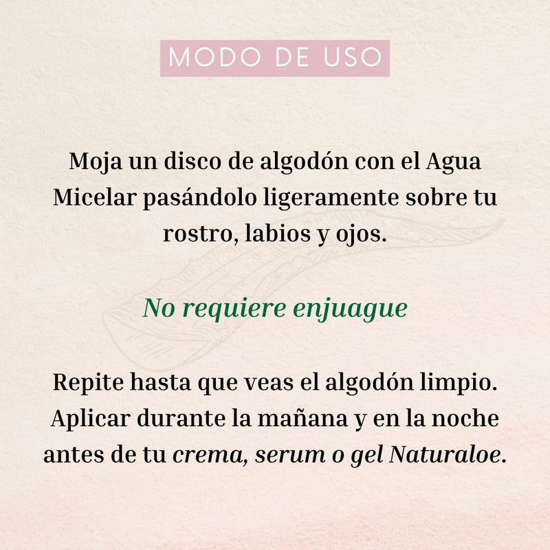 Agua Micelar 250ml Naturaloe
