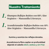 Shampoo Reflejos Rubios 350ml + Acondicionador Reflejos Rubios 350ml Naturaloe