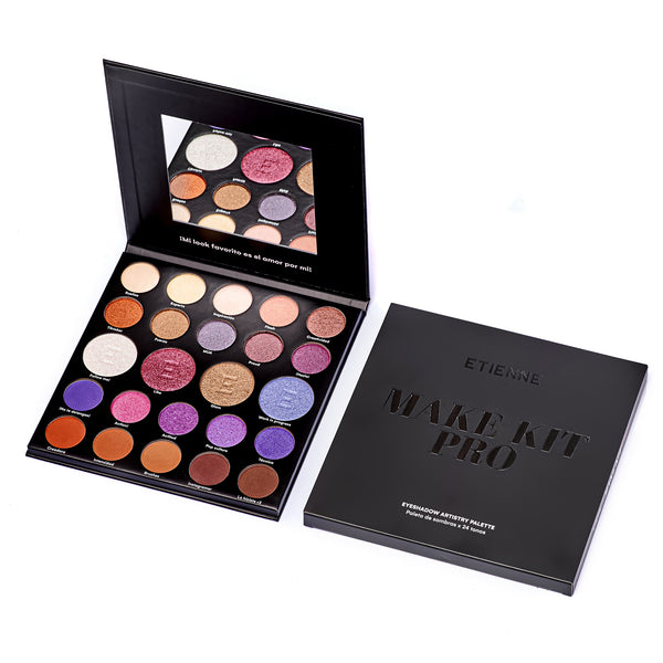 Paleta de Sombras Make Kit Pro 24 colores Etienne