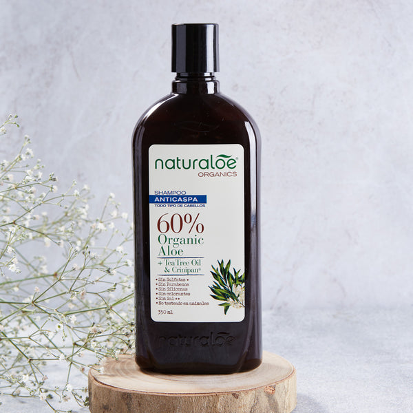 Shampoo Anticaspa con Aceite de Tea Tree  Naturaloe 350 ml