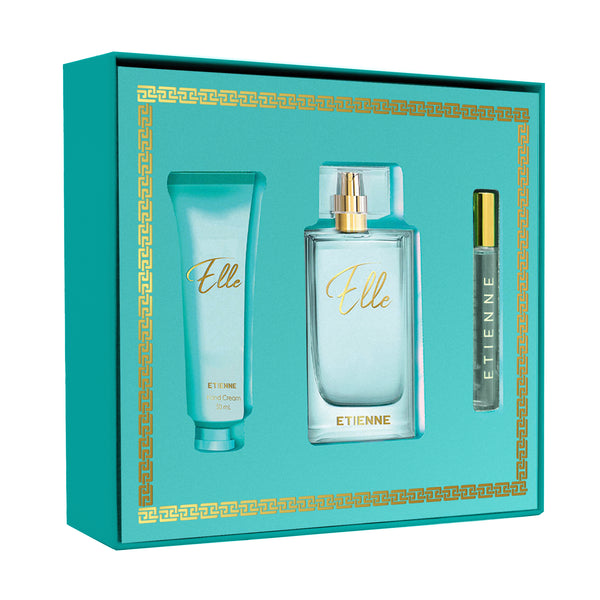 Set Perfume Etienne Elle 100ml + Crema para manos y Perfumero