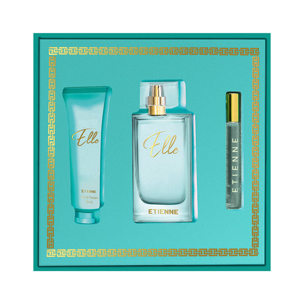 Set Perfume Etienne Elle 100ml + Crema para manos y Perfumero