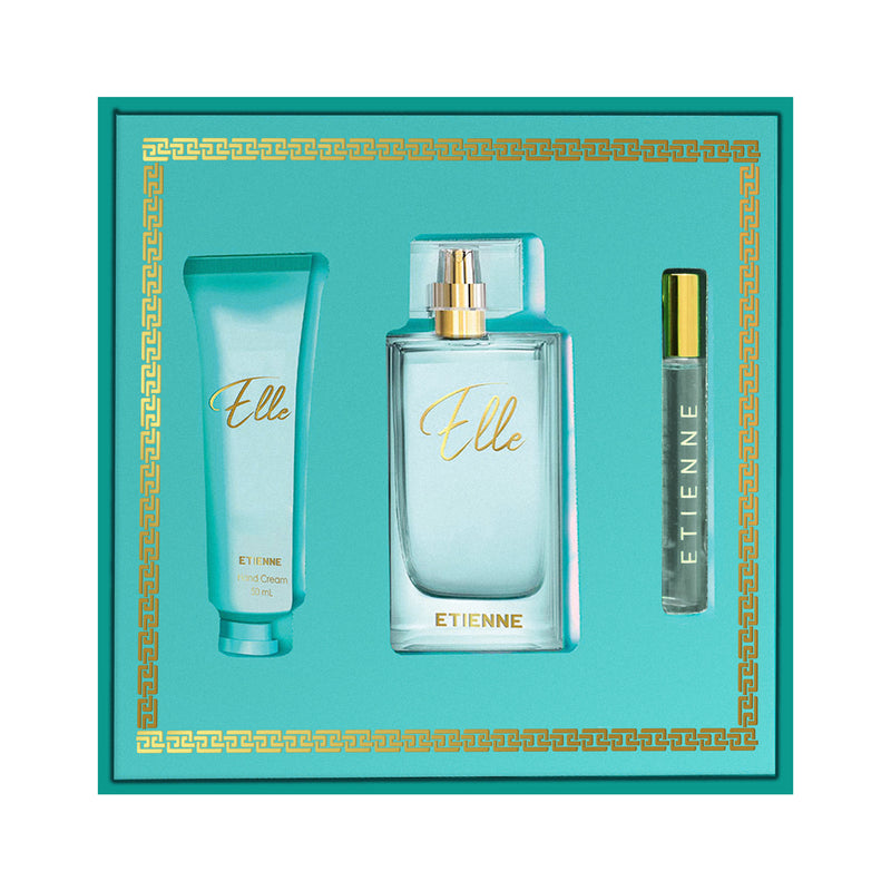 Set Perfume Etienne Elle 100ml + Crema para manos y Perfumero