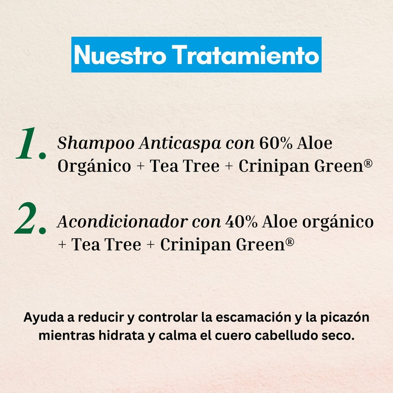 Set Shampoo + Acondicionador Anticaspa Tea Tree Naturaloe