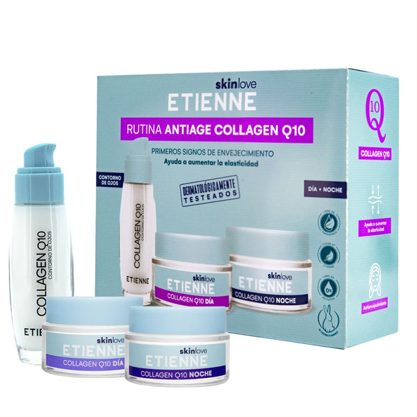 Set Rutina Triple Antiage Collagen Q10 Etienne Skin