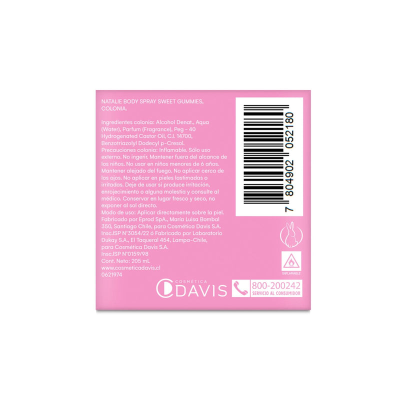 Fragancia Sweet Gummies Natalie 205ml