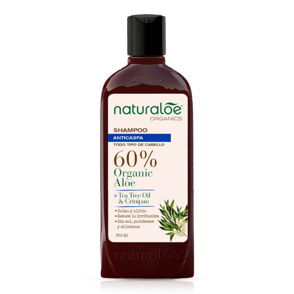 Shampoo Anticaspa con Aceite de Tea Tree  Naturaloe 350 ml