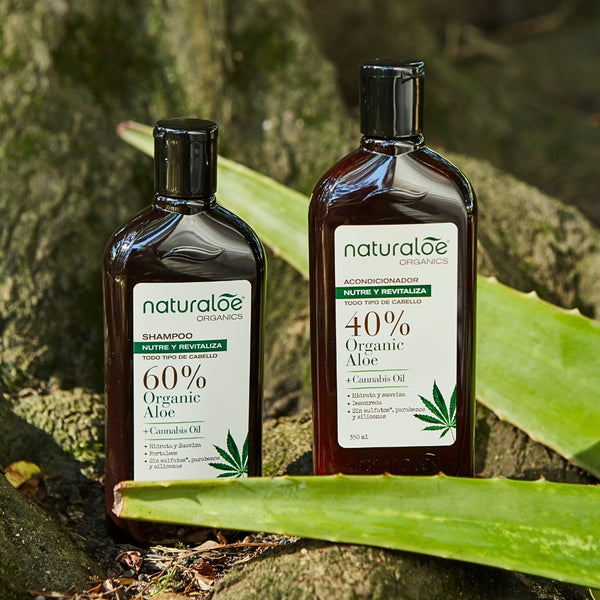 Shampoo + Acondicionador Naturaloe Aceite de Cañamo 350ml