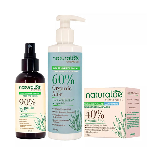 Set Piel Mixta a Grasa Naturaloe