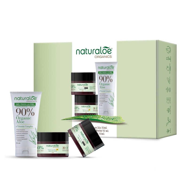 Set Naturaloe Crema de día + noche Antiage + gel de piel