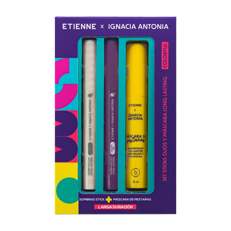 Set Maquillaje ojos Just Fun Colorful Etienne x Ignacia Antonia