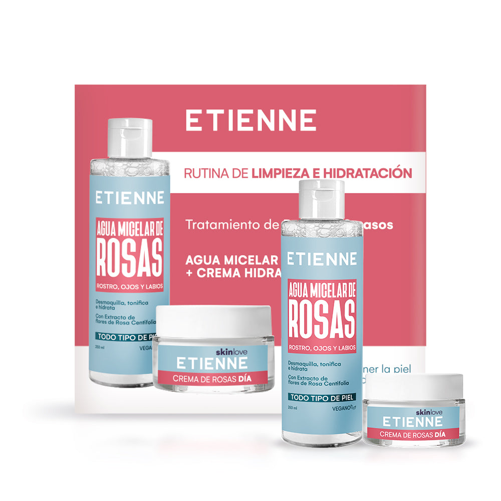 Agua Micelar 250ml + Crema Rosas Día 50g