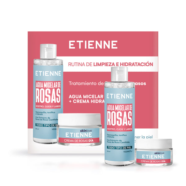Agua Micelar 250ml + Crema Rosas Día 50g