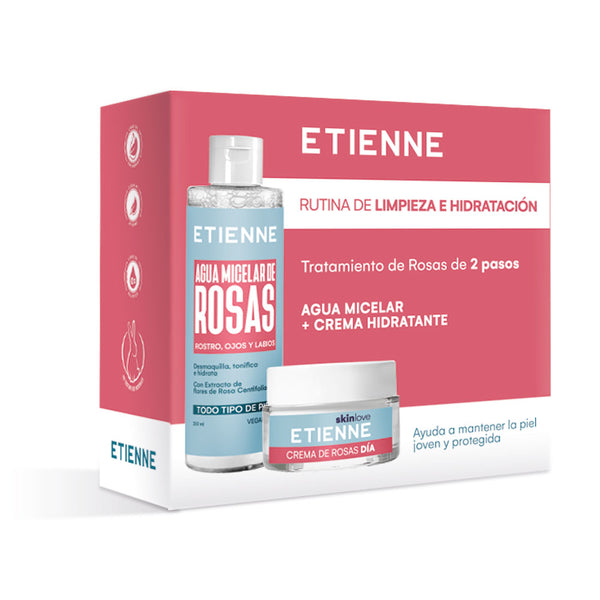Agua Micelar 250ml + Crema Rosas Día 50g