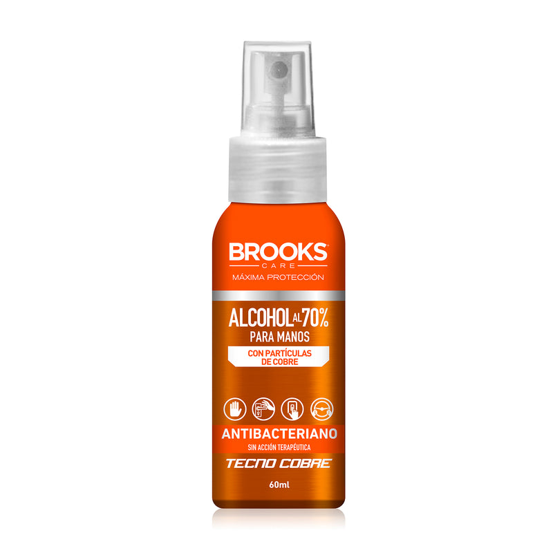 Brooks Alcohol Spray Con Cobre 60ml