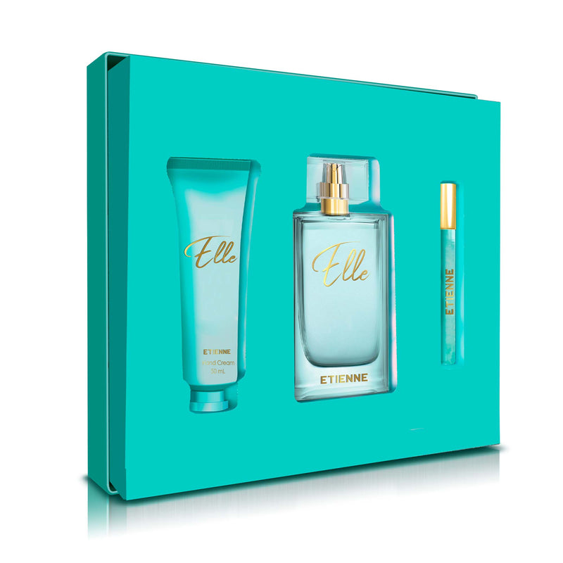 Set Perfume Etienne Elle 100ml + Crema para manos y Perfumero