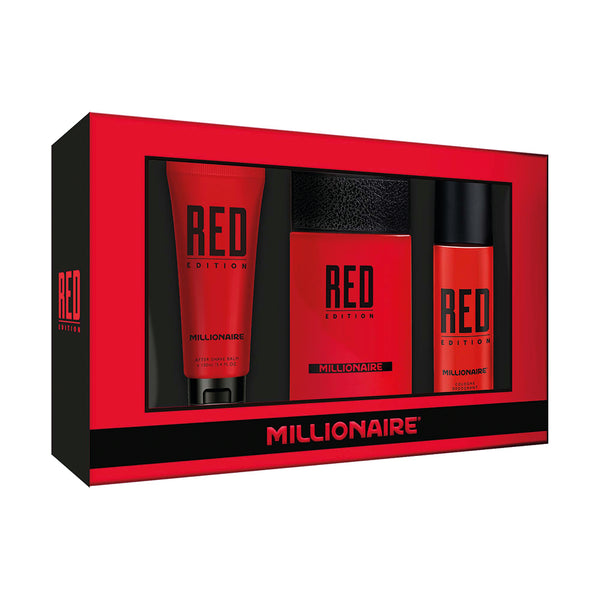 Set Millionaire Red 95ml + Deo150ml + After Shave 100ml