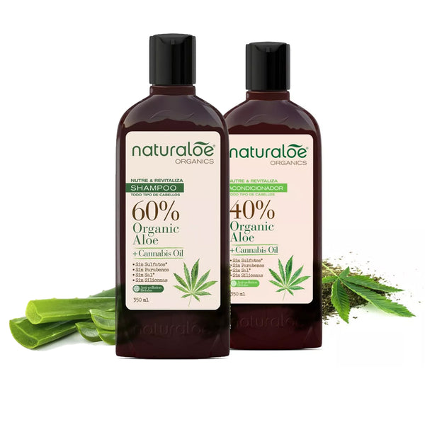 Shampoo + Acondicionador Naturaloe Aceite de Cañamo 350ml